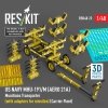 RESKIT RSK48-0023 US NAVY MHU-191/M (AERO 21A) Munitions Transporter (with adapters for missiles) (Carrier Fleet) (3D Printed model kit) 1/48